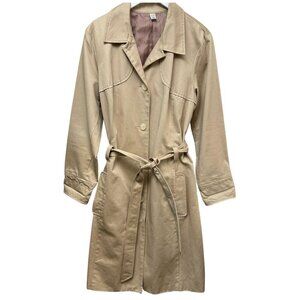 OLD NAVY Trenchcoat Size XXL Womens Jacket Cotton Khaki Tan Coat Vintage